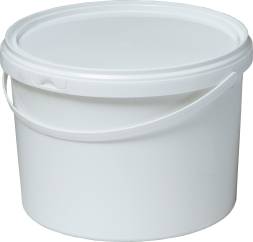 Ведро пластиковое с крышкой, 5 л, белый [5105]