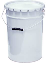 Ведро металлическое с внутренним покрытием, 27 л, крышка-корона, белый [2146]