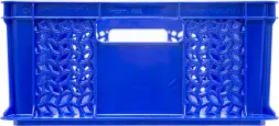 Ящик пластиковый перфорированный, 600×400×180 мм, 35 л, синий [706.01.01 м]