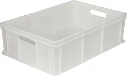 Ящик пластиковый сплошной, 600×400×180 мм, 35 л, белый [706.03.01 м]