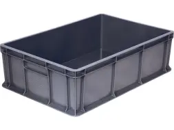 Ящик пластиковый сплошной, 600×400×180 мм, 35 л, серый [706.03.02 М]